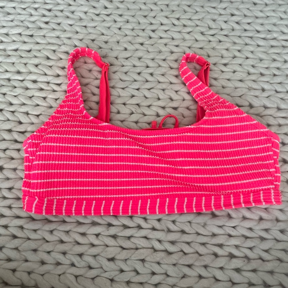 Pink Stripe Swim Top